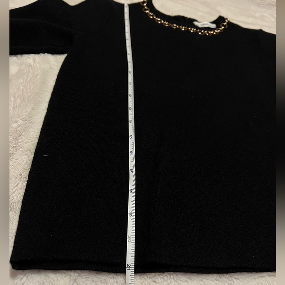 4/$20 - Zara knit tshirt black with gold chain women’s size small - Picture 4 of 10